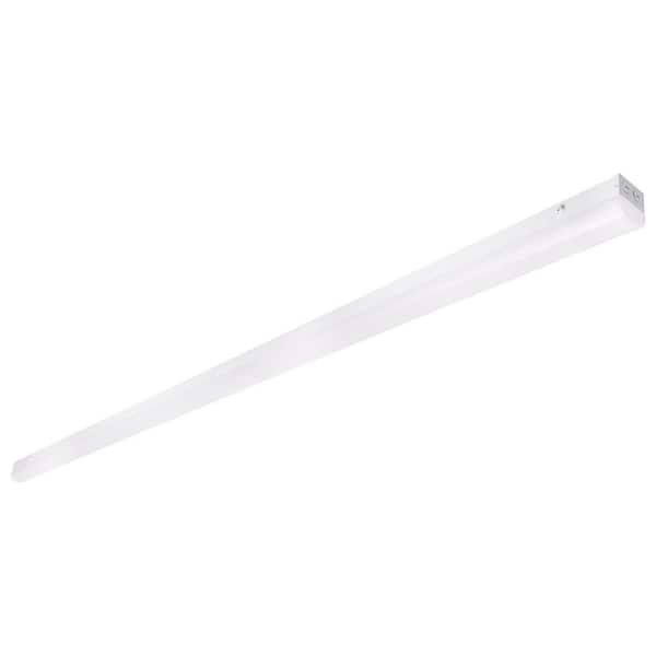 8 ft. 175-Watt Equivalent Integrated LED White Strip Light Fixture 3500/4000/5000K with Microwave Sensor