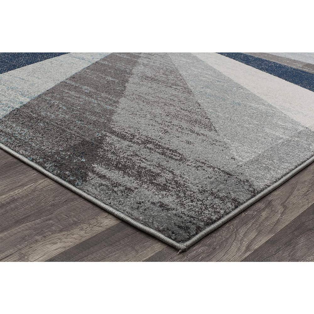 Hale Blue Geometric Synthetic Area Rug, 5' x 7'