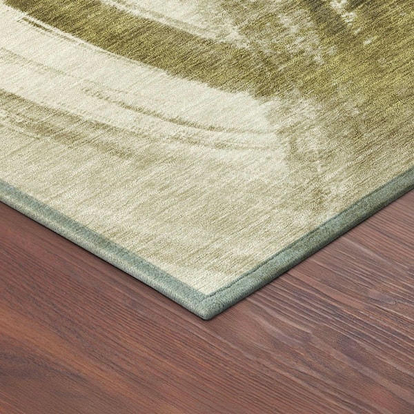 Chantille Machine Washable Indoor/Outdoor Abstract ACN2421 Khaki 5 ft. x 7 ft. 6 in. Area Rug