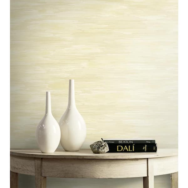 Couture Faux Watercolor Metallic Champagne Paper Strippable Roll (Covers 60.75 sq. ft.)