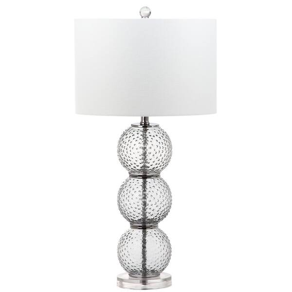 textured smoked glass table lamp