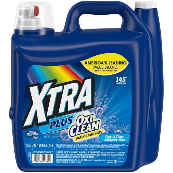 Xtra 255 oz. Crystal Clean Liquid Laundry Detergent Plus OxiClean