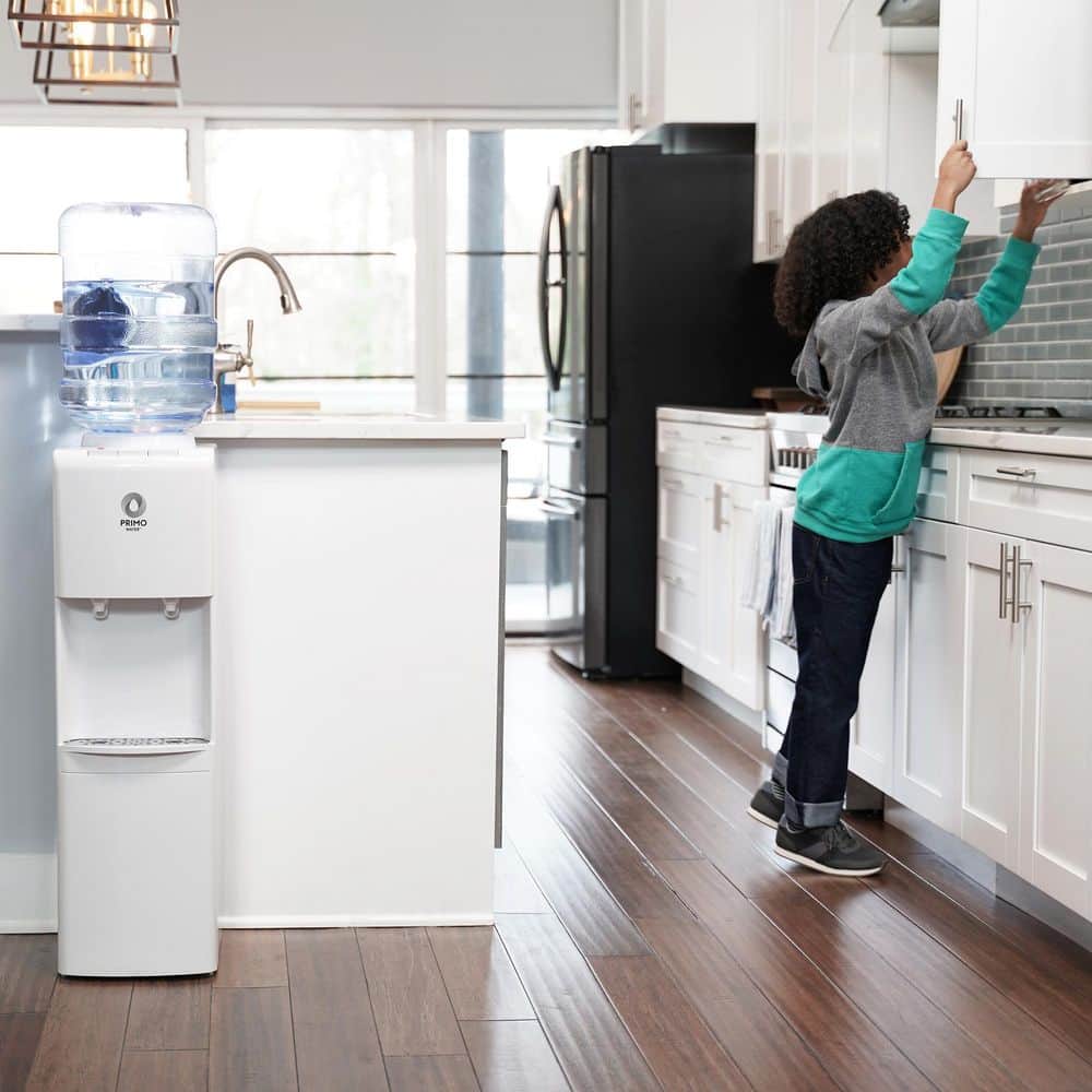 Primo White Freestanding Hot and Cold Water Dispenser