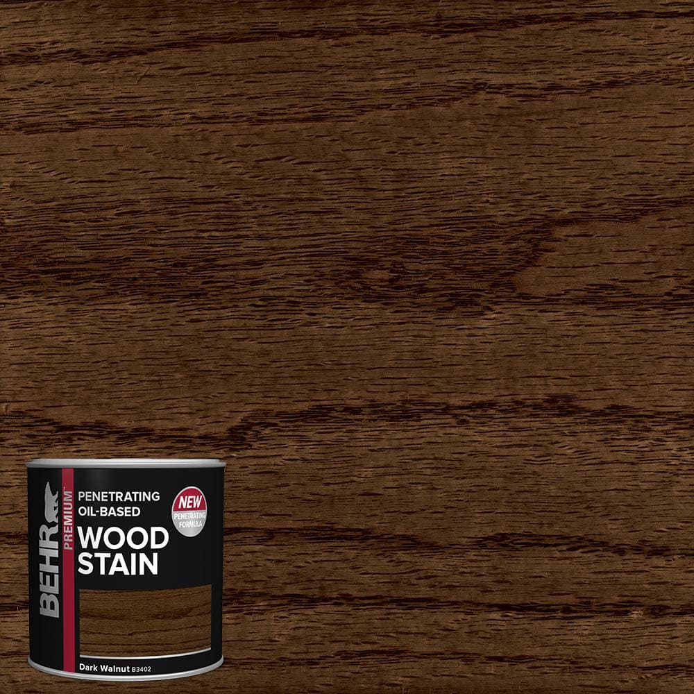 BEHR PREMIUM 8 oz. #TIS-502 Dark Walnut Transparent Oil-Based ...