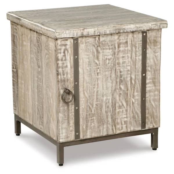 Signature Design By Ashley Laddford Gray 24 in. Accent Cabinet with 1 Shelf