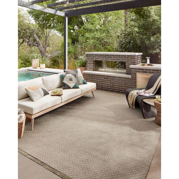 ラグ・カーペット DAWN RUG Loloi Dawn 6 ft. 4 in. x 9 ft. 2 in. Natural Checkered Indoor