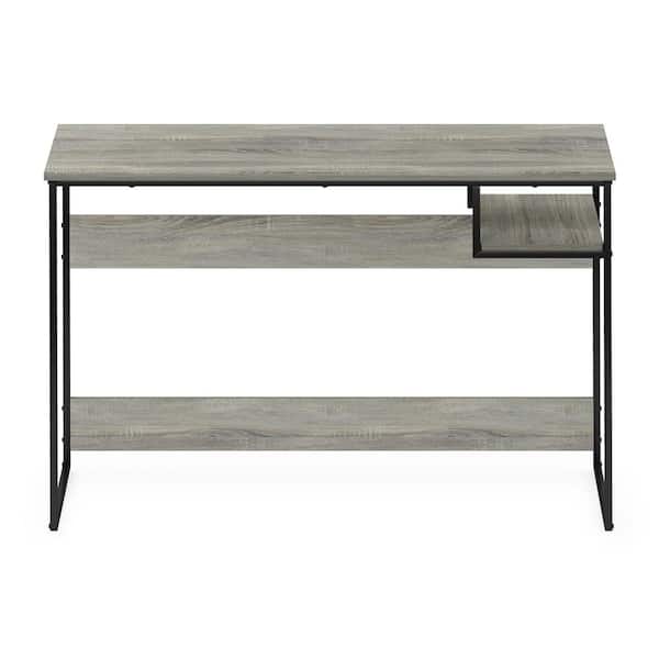 Furinno Moretti 45 in. Rectangular French Oak Grey Wood and Metal Modern Lifestyle Study Desk
