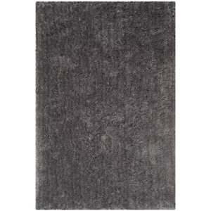 Arctic Shag Gray 4 ft. x 6 ft. Solid Area Rug