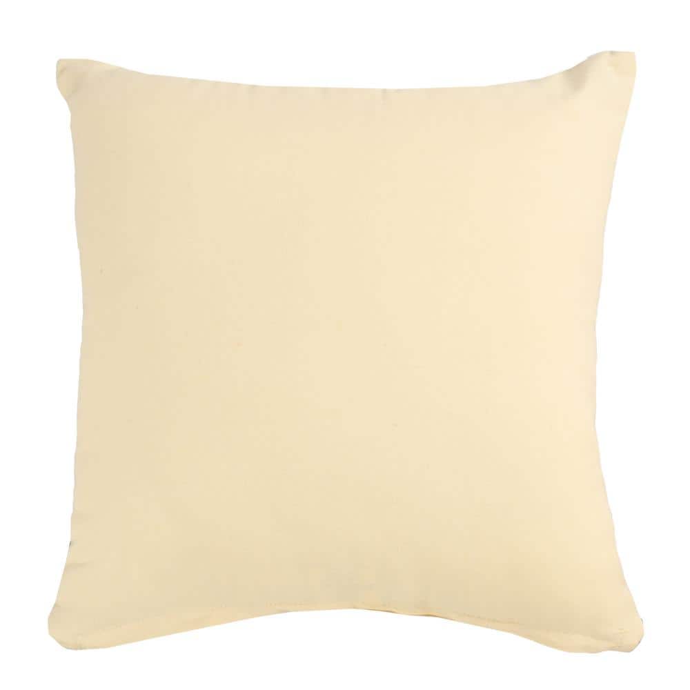 Zeal 20" Gray and White Cotton Decorative Pillow