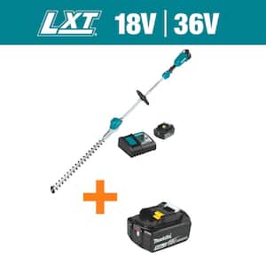 LXT 18V Brushless 24 in. Pole Hedge Trimmer Kit (5.0 Ah) with LXT 18V Lithium-Ion High Capacity Battery Pack 5.0Ah