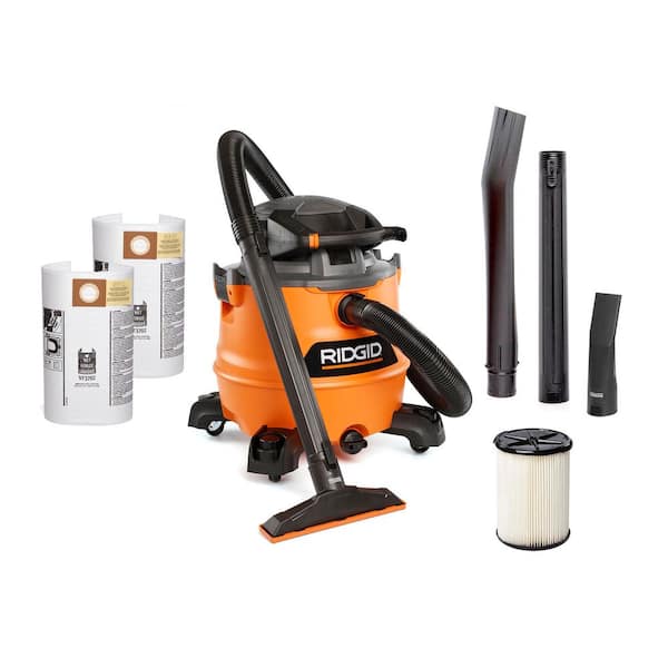 16 Gal. 6.5 Peak HP NXT Shop Vacuum HD1600 Wet Dry Vac with Detachable Blower, Filter, Accessories and Wet Debris Bag