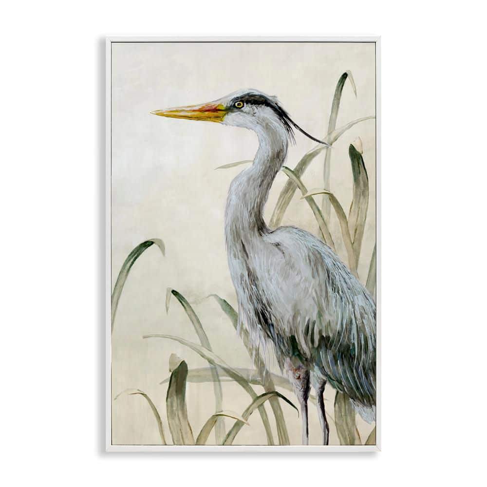 Heron with Traditional Grasses by Jacob Q White Framed Animal Giclee Art Print 30 in. x 20 in. price history on PriceWatchPro