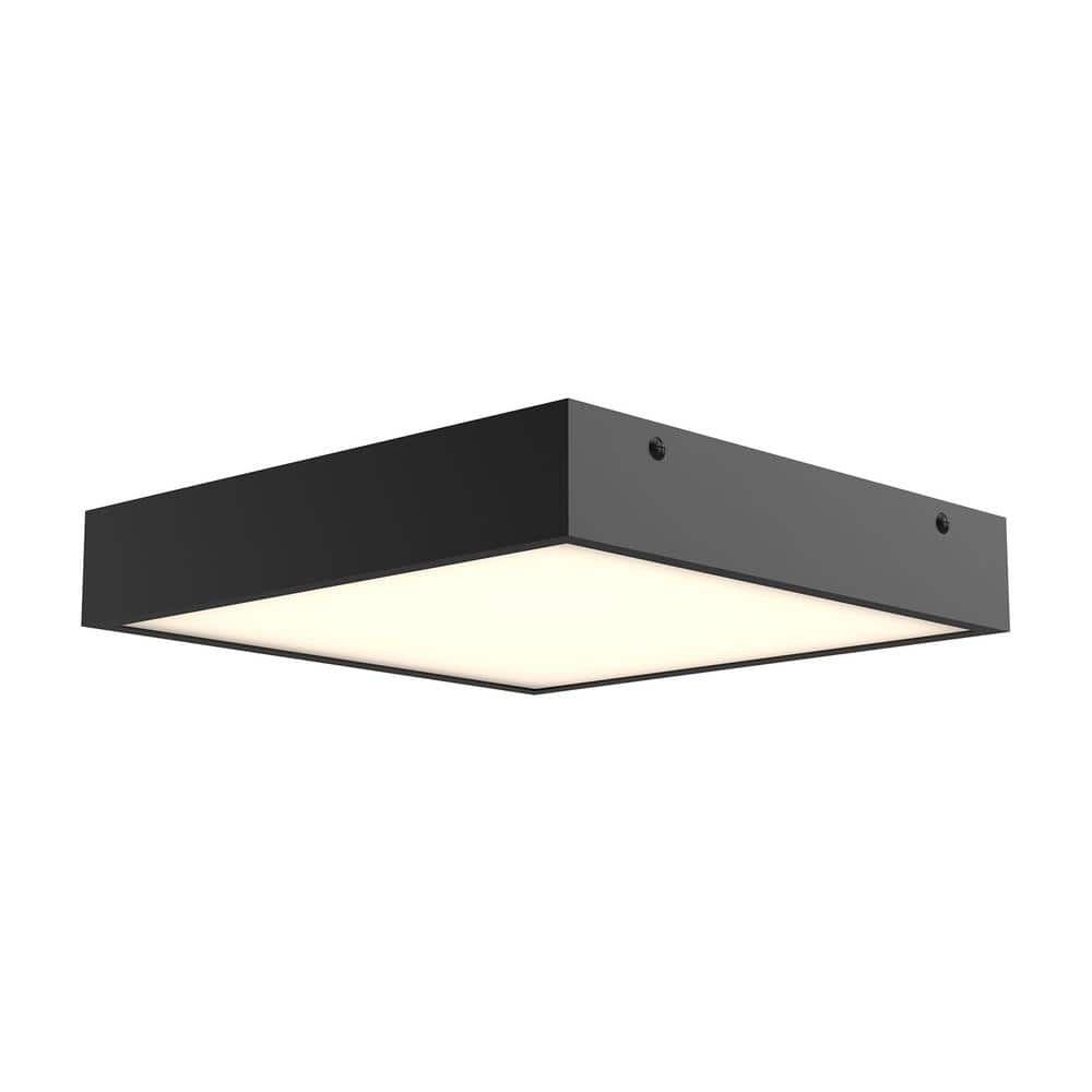 Sydney Matte Black Glass LED Flush Mount