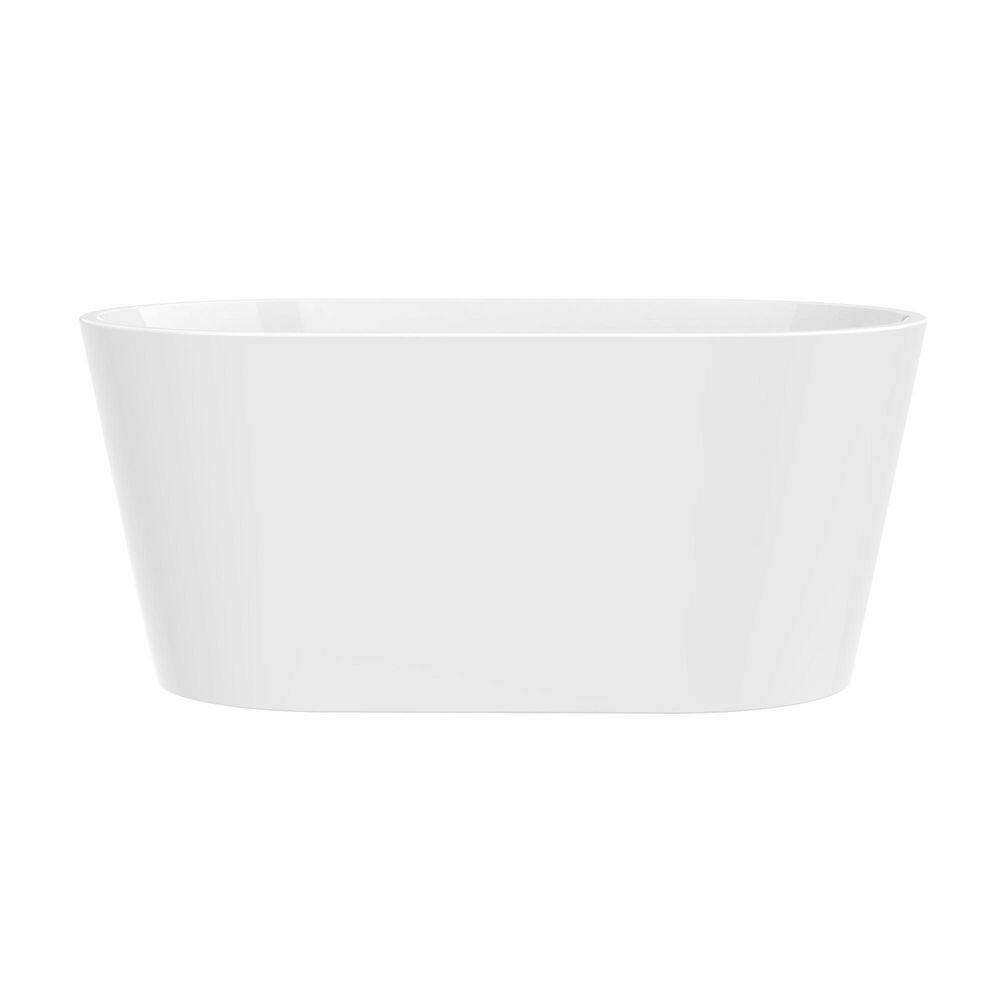 51 in. Flatbottom Acrylic Freestanding Soaking Bathtub with Center Drain in White price history on PriceWatchPro
