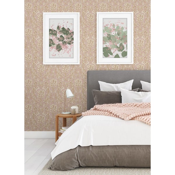 Pink Blush Enchanted Peel and Stick Wallpaper Sample