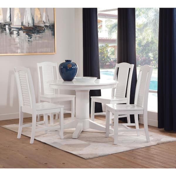 Seaside White Solid Wood Chair (set of 2)