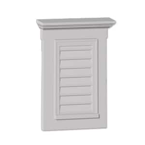 31 in. x 33.5 in. Rectangular White Polyurethane Weather Resistant Gable Louver Vent