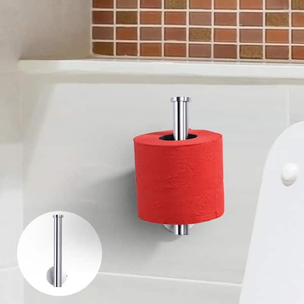 Brushed Nickel Wall-Mount Single Arm Toilet Paper Holder for Bathroom, Washroom in Stainless Steel