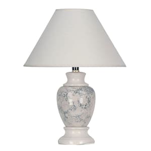 13 in. Ceramic Ivory Table Lamp