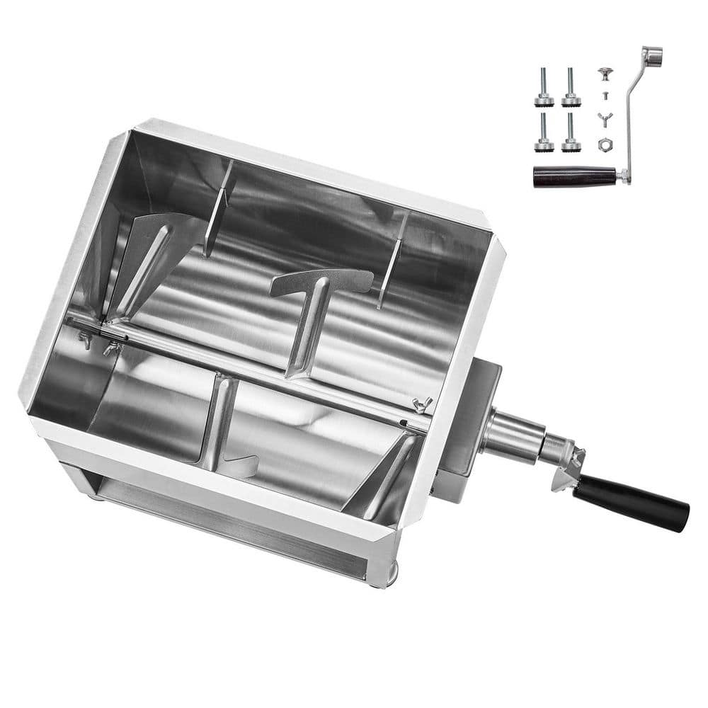 Manual Meat Mixer-30 L Fixed Tank Equipment Mixes Up to 30 LBS. of Meat Stainless Steel, with Handle Gear Reducer Silver price history on PriceWatchPro