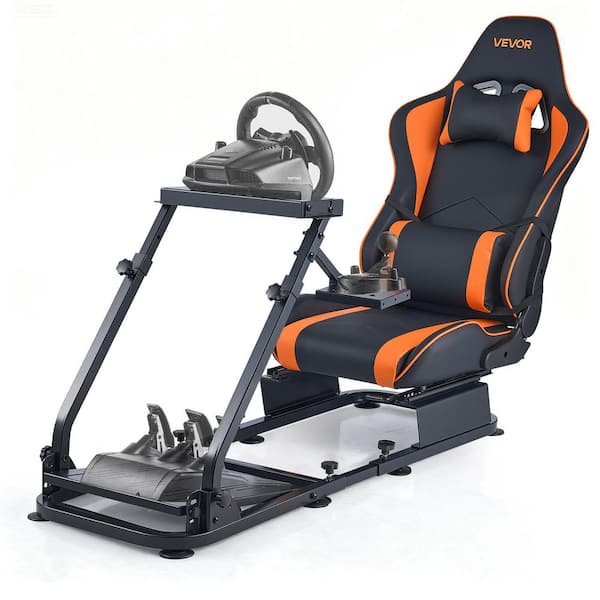 Racing Wheel Stand, Heavy-Duty Simulator Cockpit Steering Stand with Dual-Rail Dual-Arm, Fit Logitech G25,G27,G29,G920