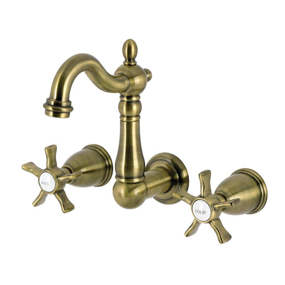 Hamilton 2-Handle Wall-Mount Bathroom Sink Faucet in Antique Brass price history on PriceWatchPro