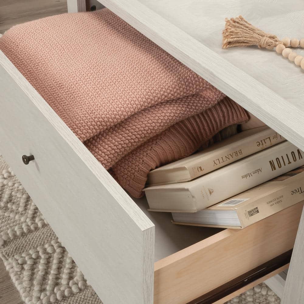 Glacier Oak Rectangular Coffee Table with Storage Drawer