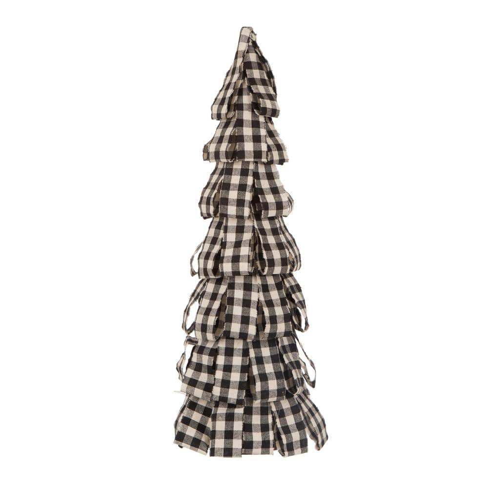 Gregor Red Black White Seasonal Christmas Tree Plaid Cotton Kitchen TE