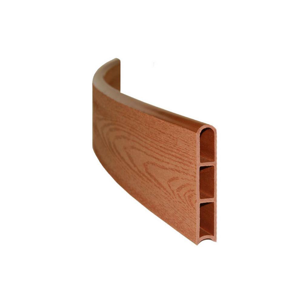 Classic Sienna Curved Playground Border with Wood-Grain Finish