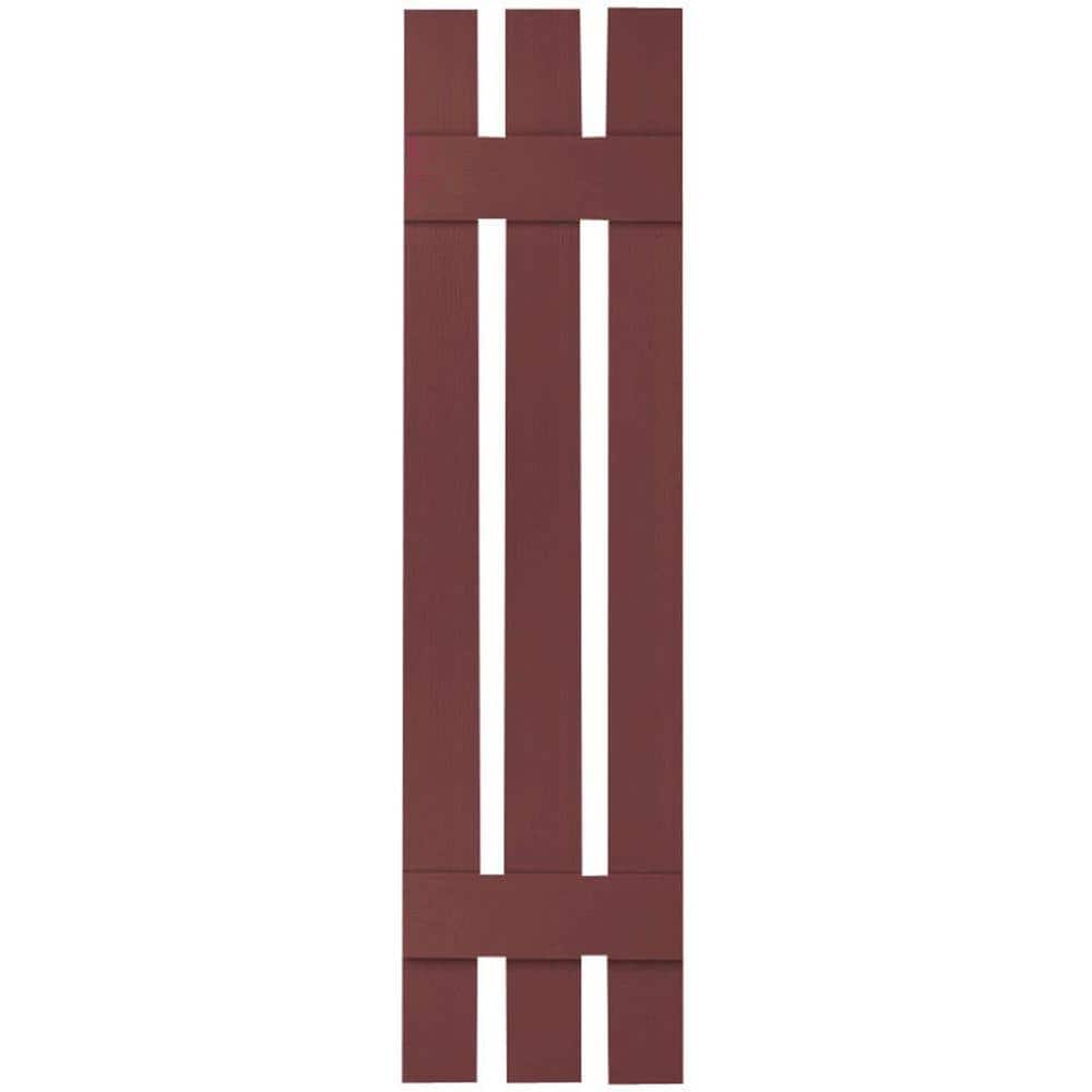 12 in. x 48 in. Lifetime Vinyl TailorMade Three Board Spaced Board and Batten Shutters Pair Wineberry price history on PriceWatchPro