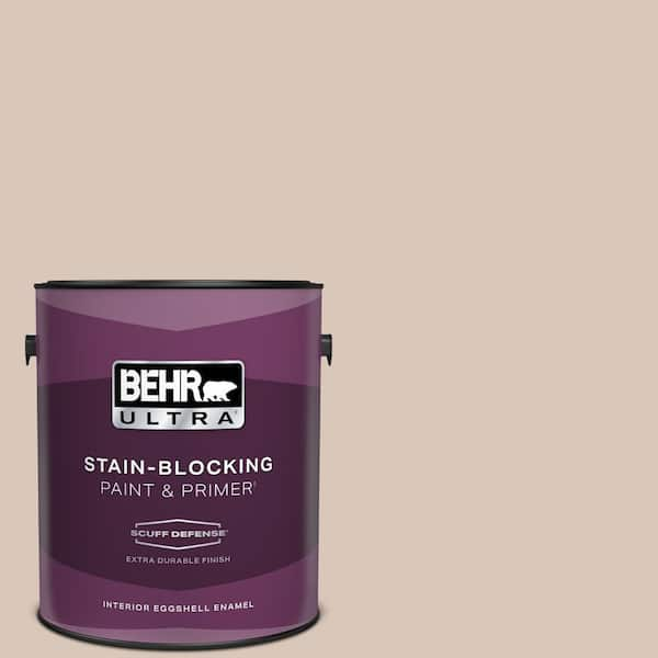 BEHR ULTRA 1 gal. #MQ3-38 Suede Beige Extra Durable Eggshell Enamel Interior Paint & Primer