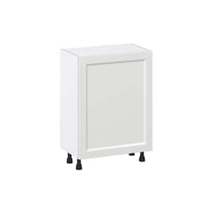 24 in. W x 14 in. D x 34.5 in. H Alton Painted White Shaker Assembled Shallow Base Kitchen Cabinet with a Door