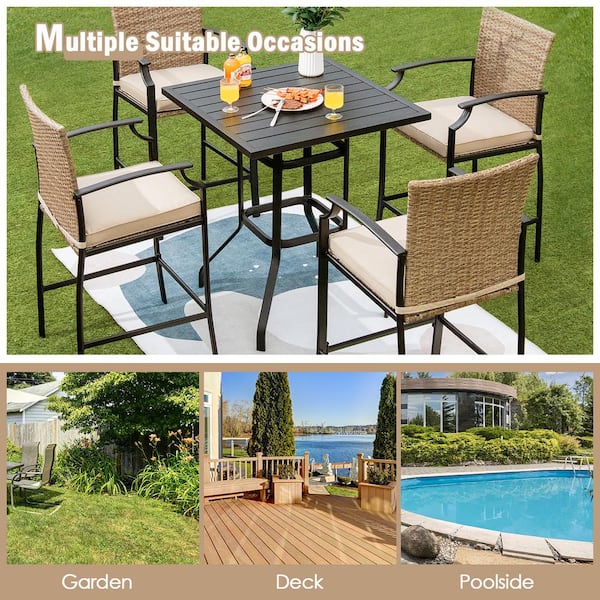 【わわわ】テーブル BISTRO TARNY Walsunny 3 Piece Outdoor Patio Furniture Set Textilene Patio