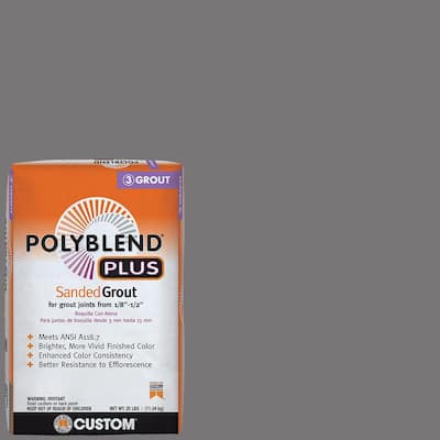 Custom Building Products Polyblend Plus #19 Pewter 25 lb. Sanded Grout