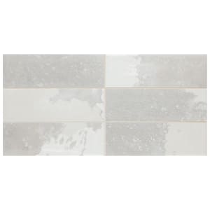 Kings Luxe Tradition Brick Silver 7-7/8 in. x 15-3/4 in. Porcelain Wall Tile (10.56 sq. ft./Case)