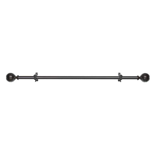 ACHIM Buono II 28 in. L to 48 in. L Decorative Emerson Single Rod and Finial in Oil Rubbed Bronze