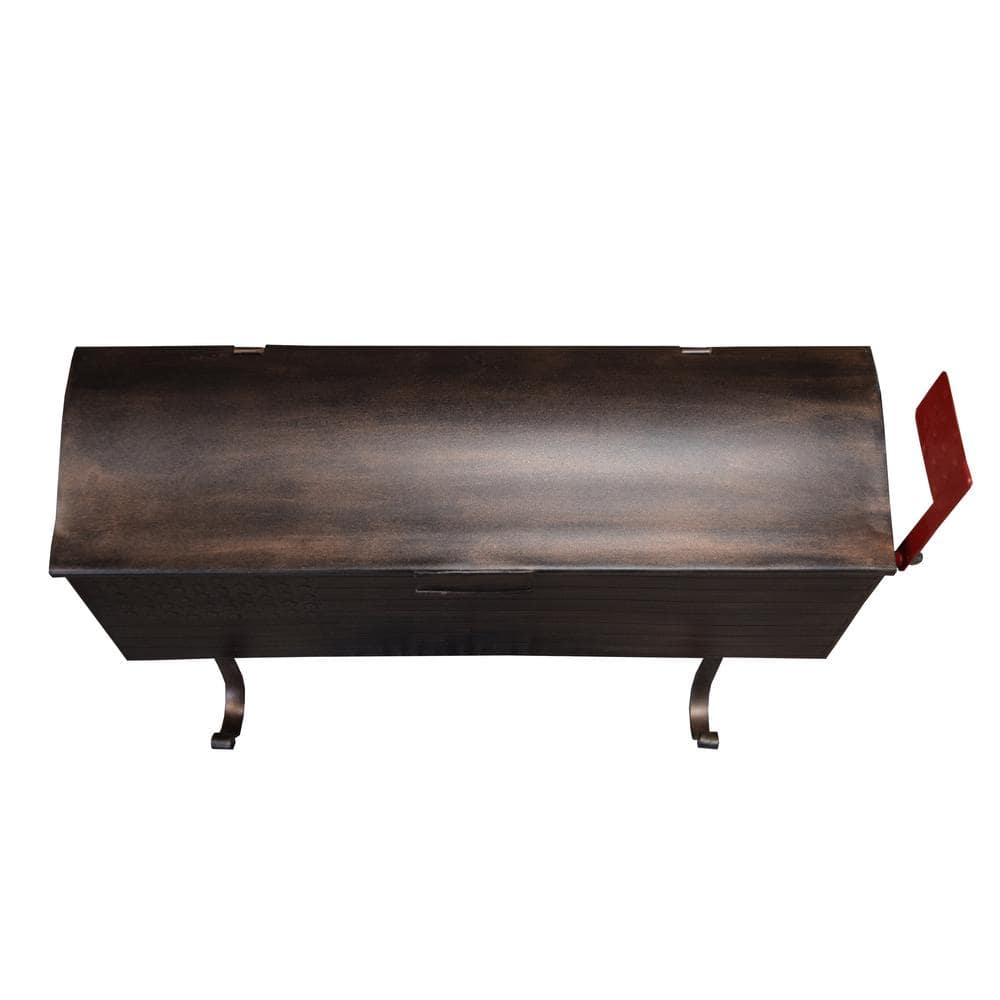 Copper Steel Wall Mounted Mailbox with Newspaper Hangers