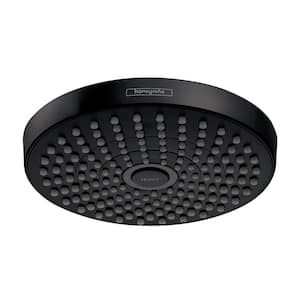 Croma Select S 2-Spray Patterns 2.5 GPM 7 in. Fixed Shower Head in Matte Black