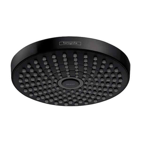 Hansgrohe Croma Select S 2-Spray Patterns 2.5 GPM 7 in. Fixed Shower Head in Matte Black