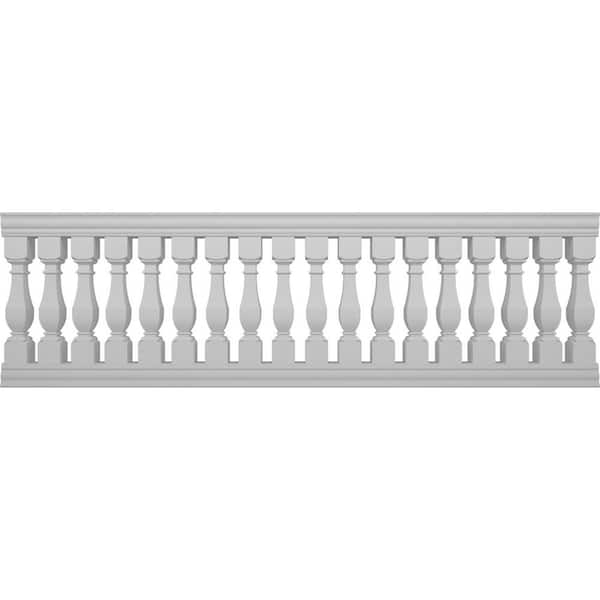 Ekena Millwork Fiberthane Arcadian Balustrade 132 in. L x 42 in. H Fiberglass Railing Kit