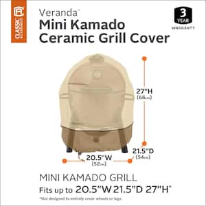 Veranda Mini Kamado Ceramic Grill Cover - Durable BBQ Cover with Heavy-Duty Weather Resistant Fabric