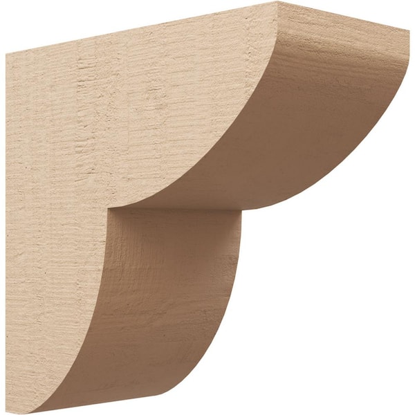 Ekena Millwork 11-in. x 22-in. x 22-in. Series 1 Classic Crestline Rough Cedar Woodgrain Timberthane Polyurethane Corbel, Primed Tan