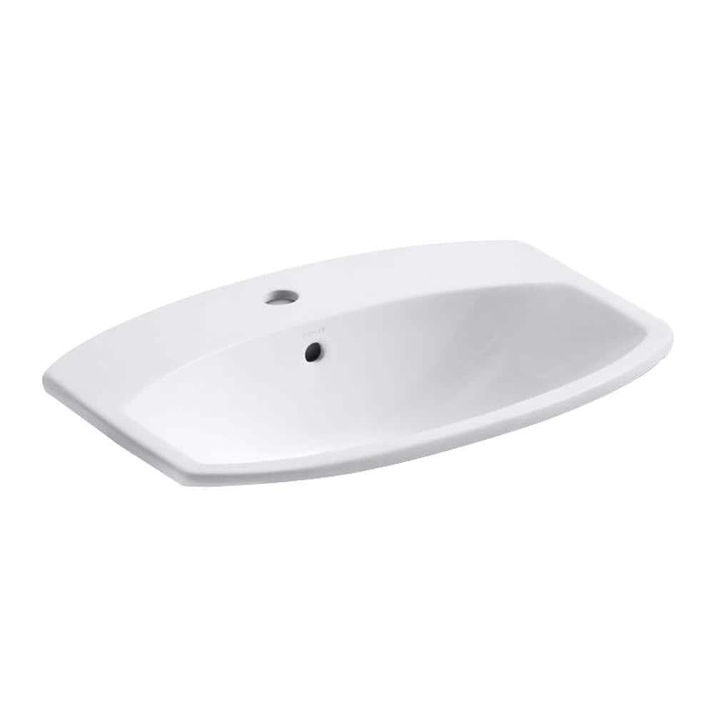 KOHLER K-2351-1-0 Cimarron Self-Rimming Bathroom Sink White