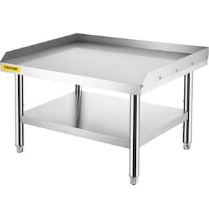 Stainless Table 36 x 30 x 24 in. Stainless Steel Equipment Grill Stand with Adjustable Undershelf Grill Stand Table