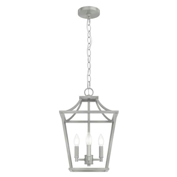 Laurel Ridge 4 Light Brushed Nickel Lantern Pendant Kitchen Light