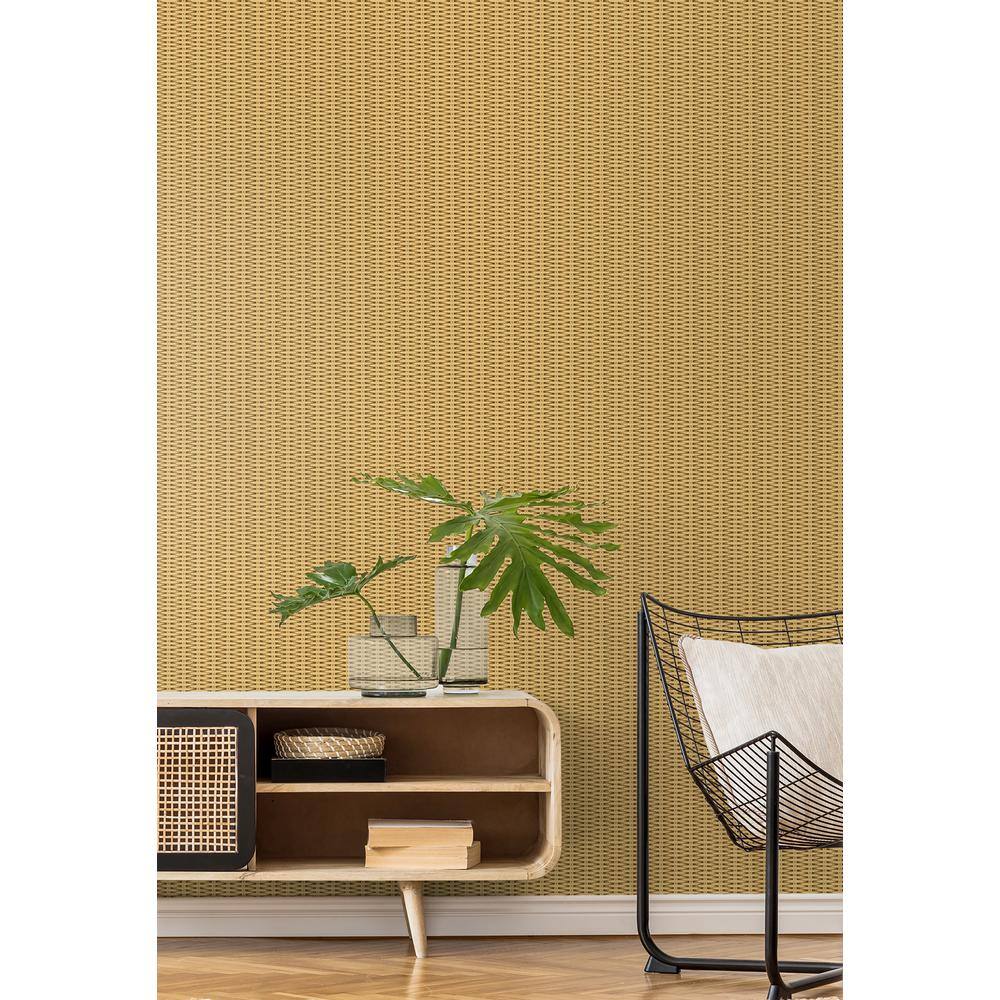 Sisal Wicker Peel and Stick Wallpaper Roll, 20.5" x 18'