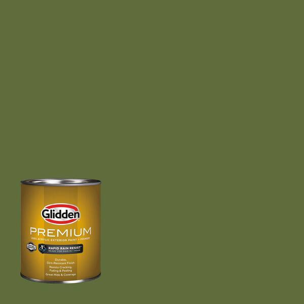 Glidden Premium 1 qt. PPG1121-7 Globe Artichoke Satin Exterior