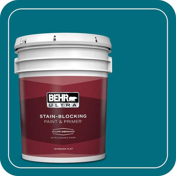 BEHR ULTRA 5 gal. #MQ4-54 Coastal Jetty Extra Durable Flat Interior Paint & Primer