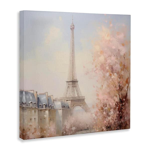 Parisian Eiffel Tower Cityscape by Arlington Prints Unframed Abstract Graphic Art Print 17 in. x 17 in.