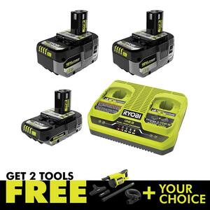 ONE+ 18V HIGH PERFORMANCE Kit w/ (2) 4.0 Ah Batteries, 2.0 Ah Battery, 2-Port Charger, & ONE+ HP Brushless Hand Vac